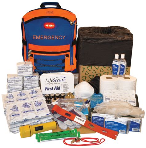 person securevac high visibility emergency evacuation shelter  place survival kit
