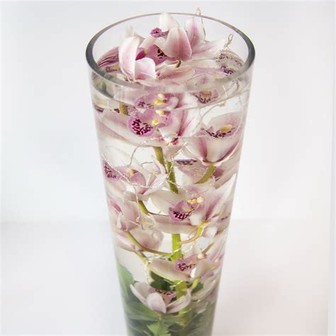 Orchids In Glass Cylinder Vase Luda Flower Salon
