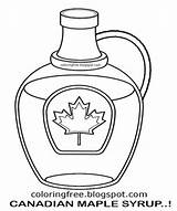 Syrup Maple Coloring Pages Drawing Printable Kids Color Canada Canadian Bottle Tree Food Clipart Getcolorings Template Divyajanani Colorings sketch template