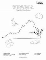 Virginia Coloring Kids Pages State Facts States Activities Choose Board Studies United Worksheet Squared Teaching sketch template