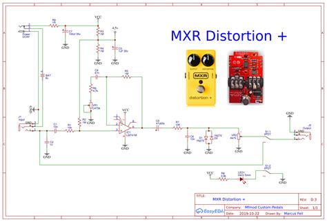 mxr distortion easyeda open source hardware lab