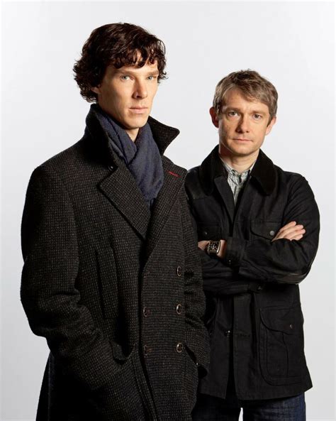 Sherlock Holmes Cast Cumberbatch And Freeman 8 X 10 Glossy