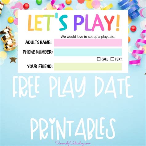 printable play date calling cards sincerely saturday