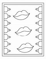 Lipsticks sketch template
