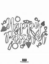 Passover Coloring Happy Pages Printable Getcolorings Color sketch template