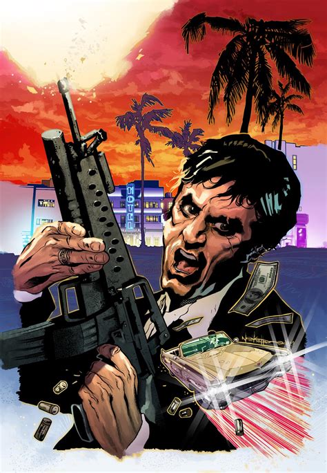 scarface color  nelsoncosentino  deviantart
