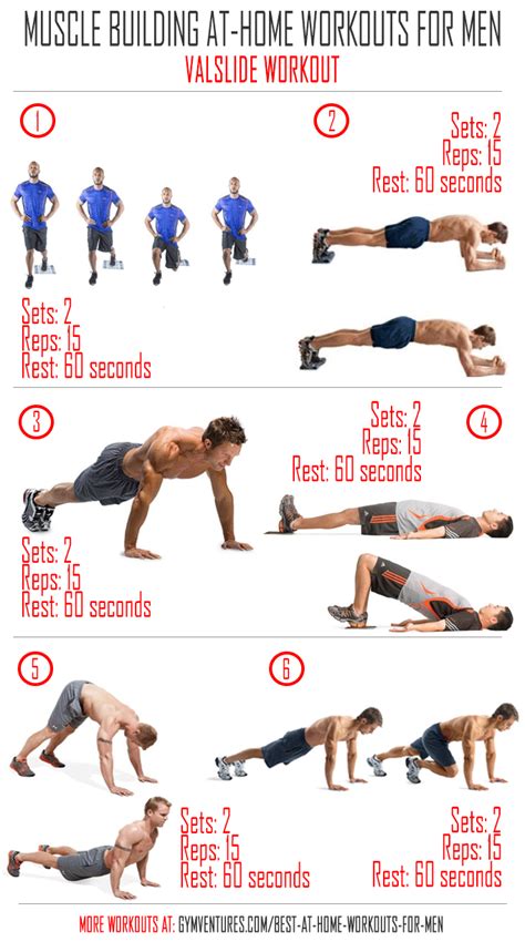 Effective At Home Workouts For Men Valslide Workout With Images At