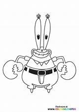 Spongebob Krabs Squarepants Colorir Sirigueijo Esponja Imprimir Cangrejo Krab Monster Gary Tudodesenhos Sorridente Patrick sketch template