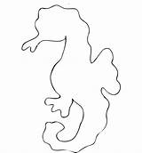 Seahorse Template Templates Shape Colouring Craft Crafts Pages sketch template