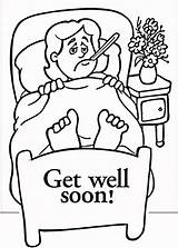 Soon Well Coloring Get Pages Printable Better Feel Grandpa Cards Clipart Color Kids Protist Card Sheet Division Clip Sick Getcolorings sketch template