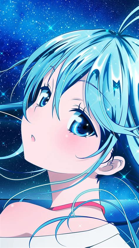 anime blue face wallpaper