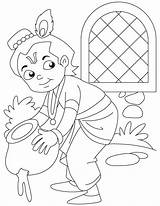 Krishna Coloring Pages Kids Thief Baby Janmashtami Colouring Butter Drawing Activities Bheem Printable Artsycraftsymom Celebration Clipart Flute Azcoloring Chota Creative sketch template
