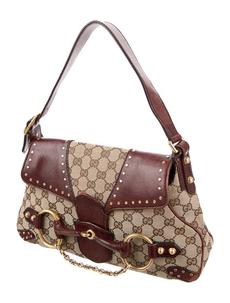 gucci horsebit handle bag handbags guc  realreal