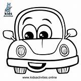 Coloring Car Pages Kids Cute Printable sketch template