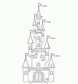 Castle Coloring Pages Disney Princess Kids Castles Walt Disneyland Coloringme Printable Template Cartoon sketch template