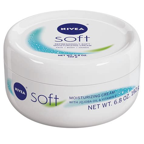 nivea soft moisturizing creme body face  hand cream   hand washing  oz jar