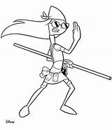 Ferb Phineas Candace Flynn Coloring Action sketch template
