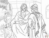 Coloring Rich Jesus Young Man Ruler Pages Last First Will Lazarus Bible Raises Kids Mark Printable Sheet Sheets Supercoloring Clipart sketch template