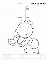 Infant Coloring Handwriting Practice Pages Kids sketch template