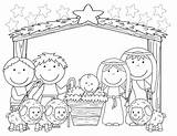 Nacimiento Colorear Belen Nativity Navidad sketch template