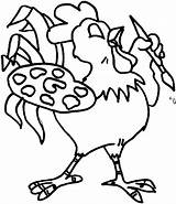 Coloring Rooster Pages Popular Library Comments Coloringhome sketch template