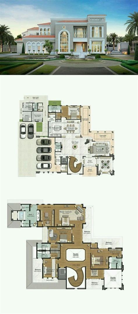 modern mansion floor plan image