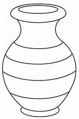 Vase Coloring Printable Template sketch template