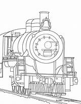Locomotora Vapor Trenes Línea sketch template