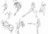 Action Pose Study Poses Female Template Deviantart sketch template