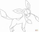 Glaceon Coloring Pages Pokemon Printable Kids Supercoloring Cute Eevee Sheets Evolutions Crafts Categories sketch template