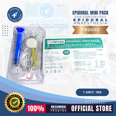 epidural set  endure brand epidural mini pack lazada ph