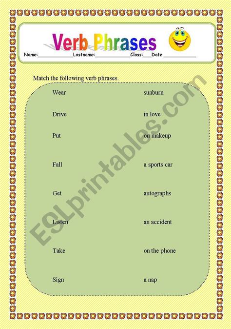 verb phrase worksheet worksheets decoomo