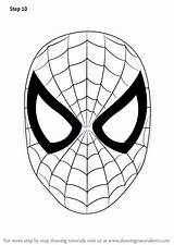 Spiderman Face Step Draw Drawing Spider Man Tutorials Dessin Mask Printable Coloring Visage Cartoon Eyes Logo Characters Tutorial Pages Painting sketch template