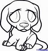 Coloring Puppy Pages Beagle Sad Drawing Dog Cute Cartoon Easy Draw Anime Funny Face Step Drawings Sketch Eyes Simple Faces sketch template