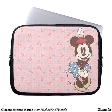 classic minnie mouse  laptop sleeve zazzlecom mickey  friends laptop sleeves minnie mouse