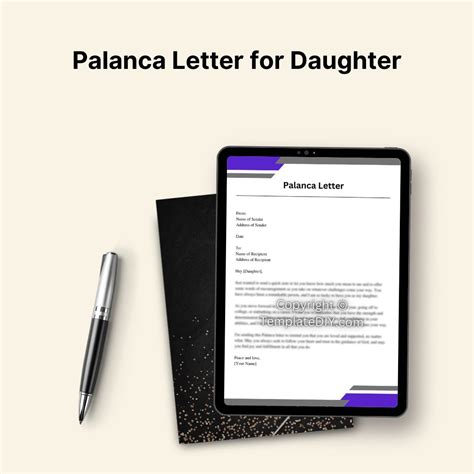 palanca letter  daughter sample template    word