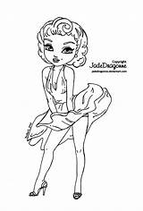 Monroe Marilyn Coloring Pages Jadedragonne Deviantart Lineart Audrey Hepburn Books Adult Colouring Dragonne Jade Coloriage Dessin Sheets Cutie Traditionnal Posing sketch template