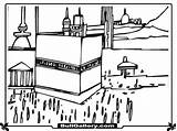 Coloring Kaaba Kids Pages Printable Eid Islamic Related Posts Bah Ka sketch template