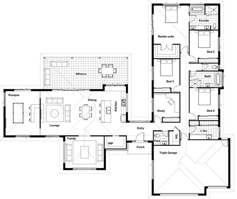 floor plan friday separate living  bedroom wings  shaped house plans  bedroom house