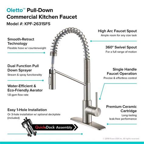 kraus oletto kitchen faucet review  cool features