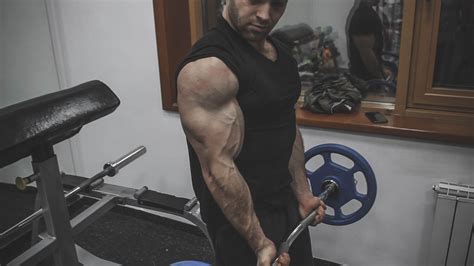 sergey crushing   shirt  giant pumped biceps  gym gymnastsergey