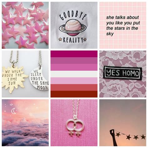 Moodboards Lgbt — Lesbian Moodboard With Long Distance And Space