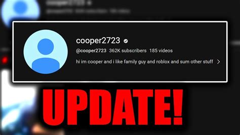 huge update   cooper situation youtube