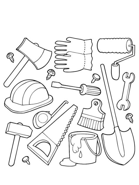 print tools coloring page  printable coloring pages  kids