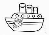 Ship Coloring Transportation Pages Kids Printable Printables Big Book Steamship Boat Cartoon Drawing Wuppsy Easy Truck Children Limo Designlooter Gif sketch template