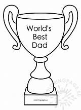 Trophy Coloring Award Dad Pages Father Fathers Worlds Cup Outline Coloringpage Eu Popular sketch template