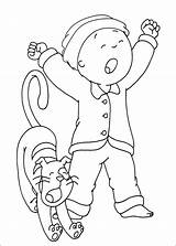 Yawning Gilbert Caillou Coloring Printable Kids Categories sketch template