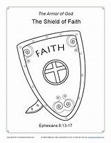 Faith Shield Coloring Bible Pages Kids God Armor Children Lesson Breastplate Simple Printable Activity Activities Righteousness School Sunday Ephesians Sundayschoolzone sketch template