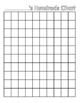 blank hundreds chart freebie hundreds chart hundreds chart printable