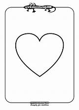 Heart Shapes Coloring Easy Print Pages Kids Simple Toddlers sketch template